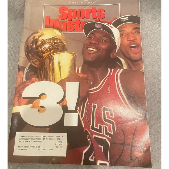 4 Sports Illustrated Michael Jordan  June 7, 21,28 & Oct. 18,1993 - Picture 3 of 5